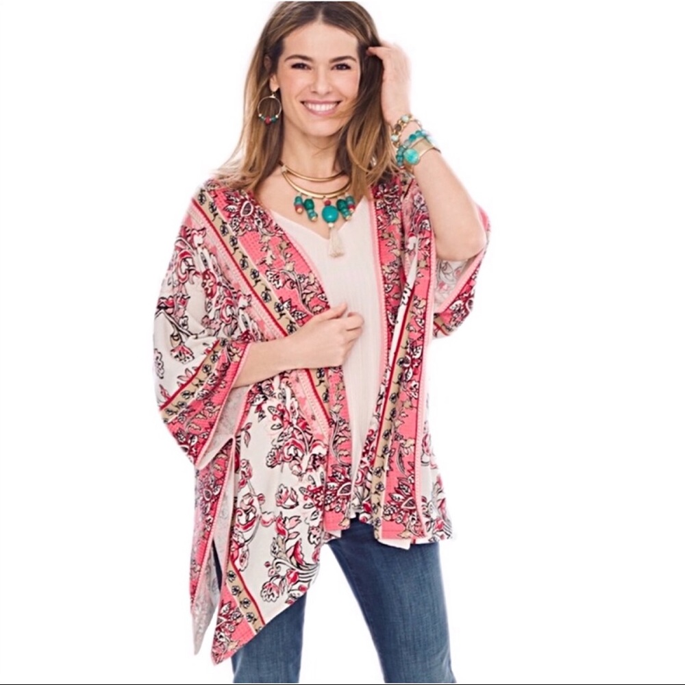 Chico’s Paisley Floral Ruana